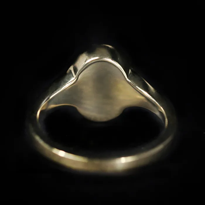 Rings Immaculate Jewelry 14k Yellow Gold 018 Carat Diamond and Enamel Signet Ring