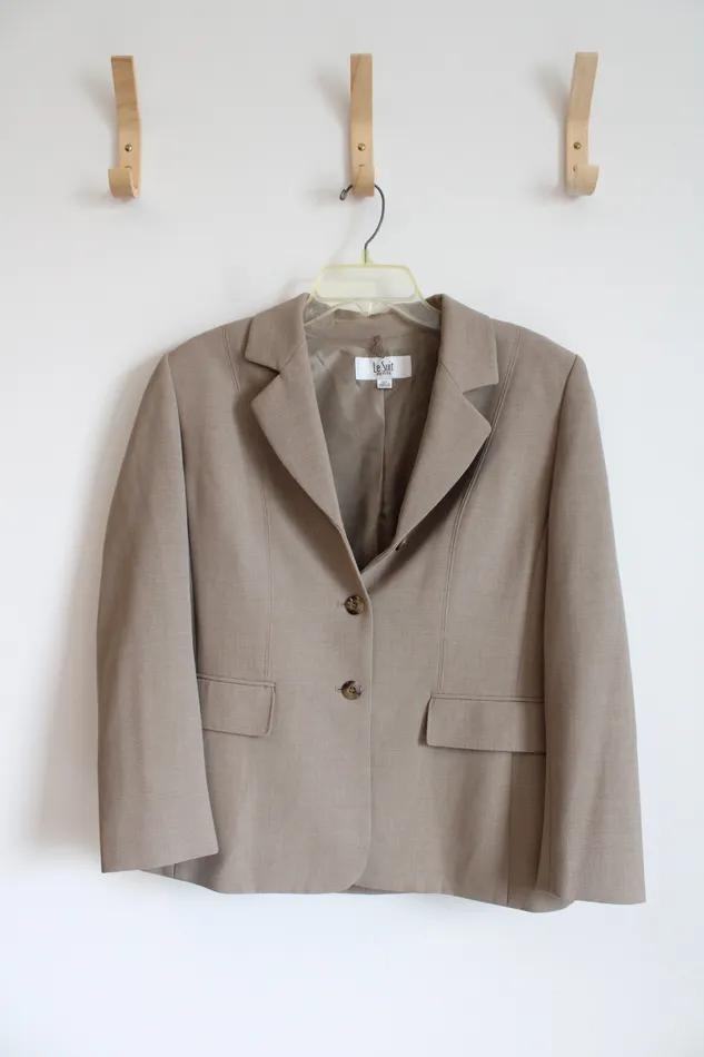Rings Le Suit Le Suit Tan Blazer Black Tan Neck Scarf 12 Petite