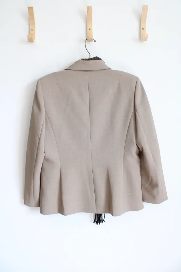 Rings Le Suit Le Suit Tan Blazer Black Tan Neck Scarf 12 Petite