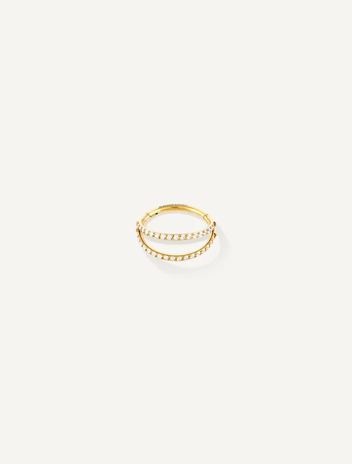 Rings Maison Dore SPARKLY DUO RING PIERCING