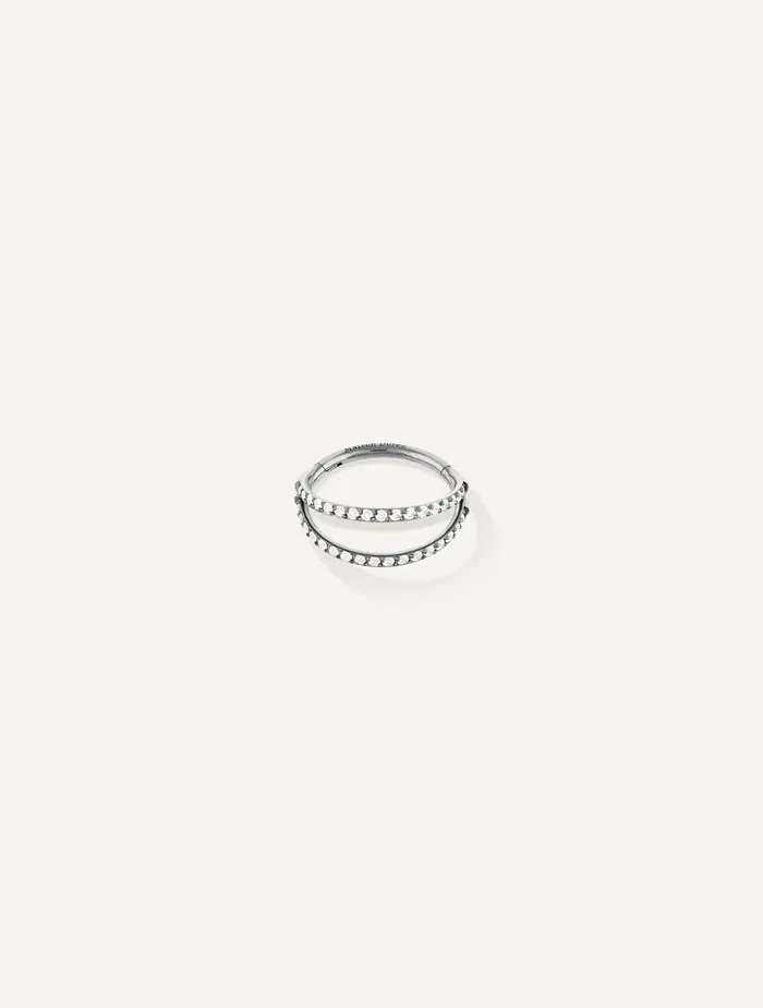 Rings Maison Dore SPARKLY DUO RING PIERCING