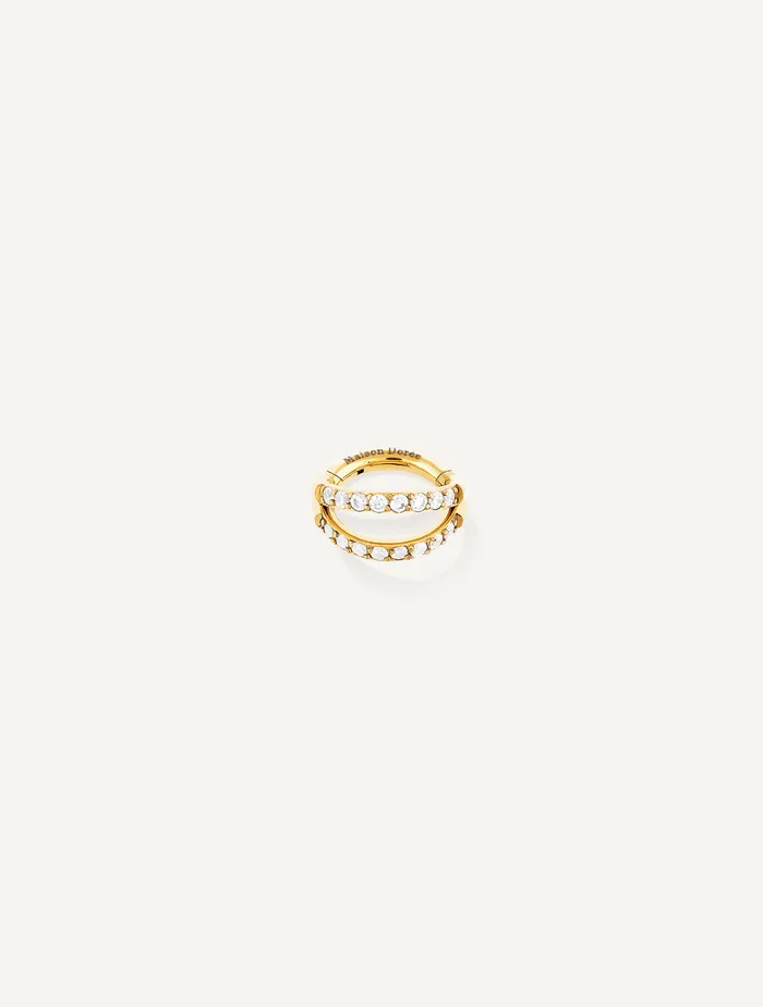 Rings Maison Dore SPARKLY DUO RING PIERCING