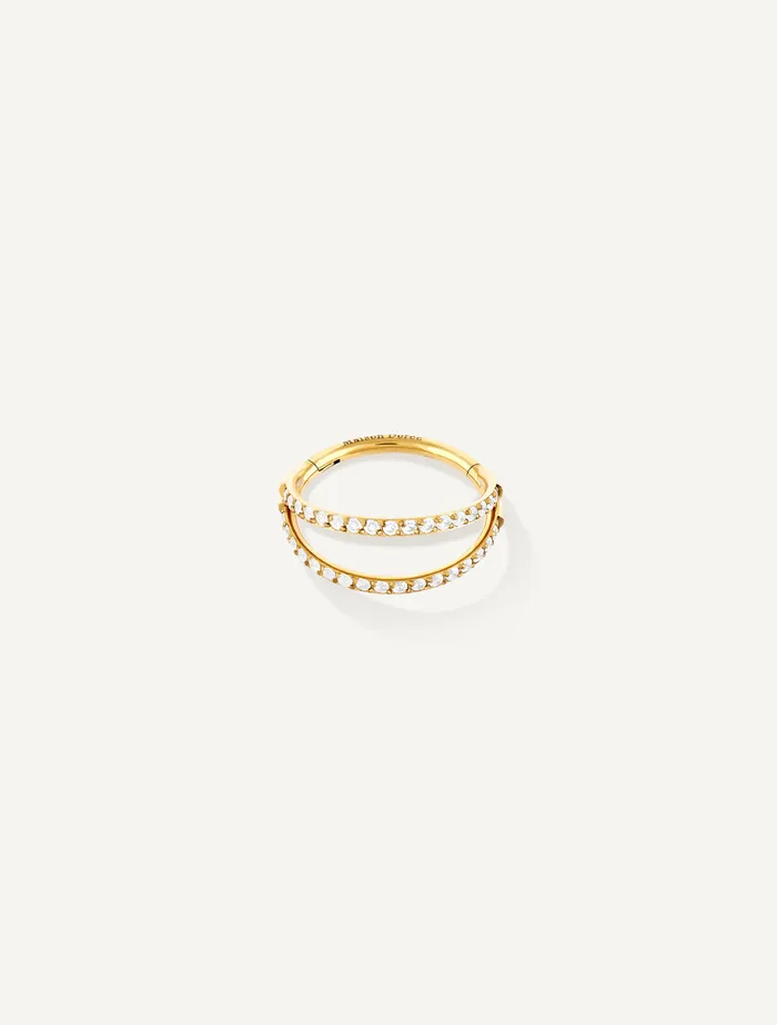 Rings Maison Dore SPARKLY DUO RING PIERCING