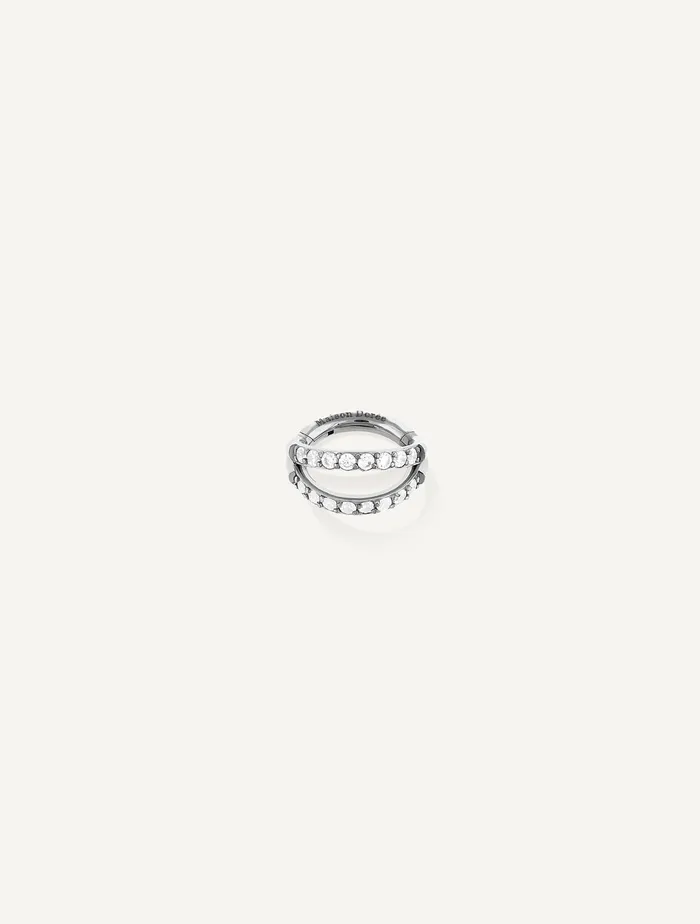 Rings Maison Dore SPARKLY DUO RING PIERCING