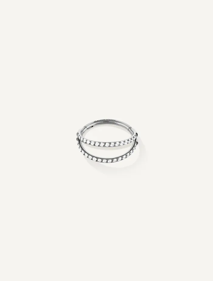 Rings Maison Dore SPARKLY DUO RING PIERCING