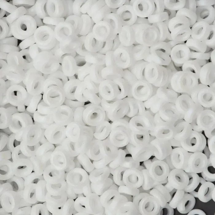Rings Miyuki Spacer Beads 22x1mm Matted White AB 0402FR Peppy Beads