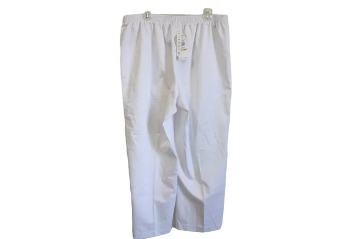 Rings NEW Alfred Dunner White Pant 18 Alfred Dunner