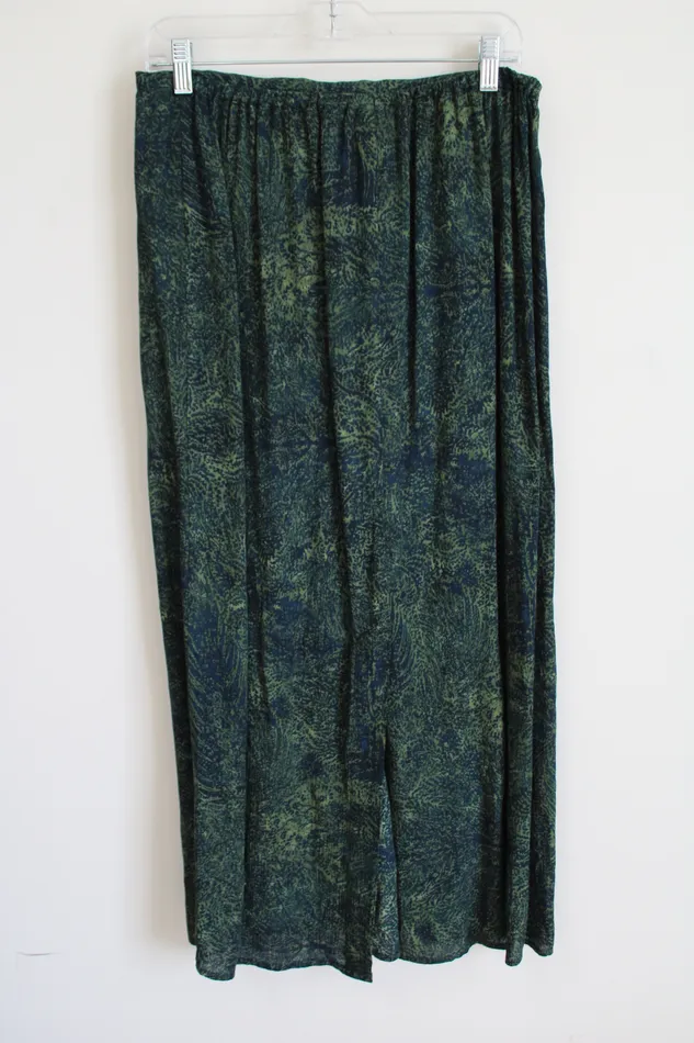 Rings Norton McNaughton Norton McNaughton Green Blue Rayon Skirt M