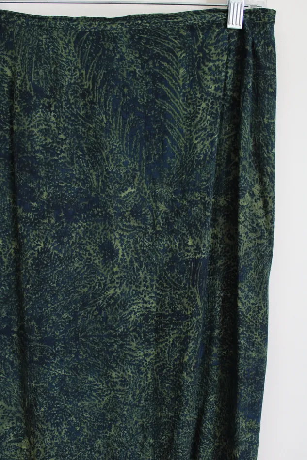 Rings Norton McNaughton Norton McNaughton Green Blue Rayon Skirt M