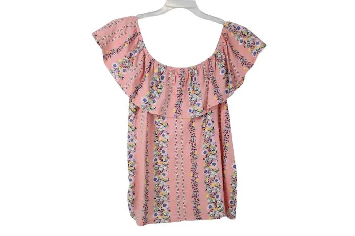Rings Old Navy Old Navy Floral OffTheShoulder Top M