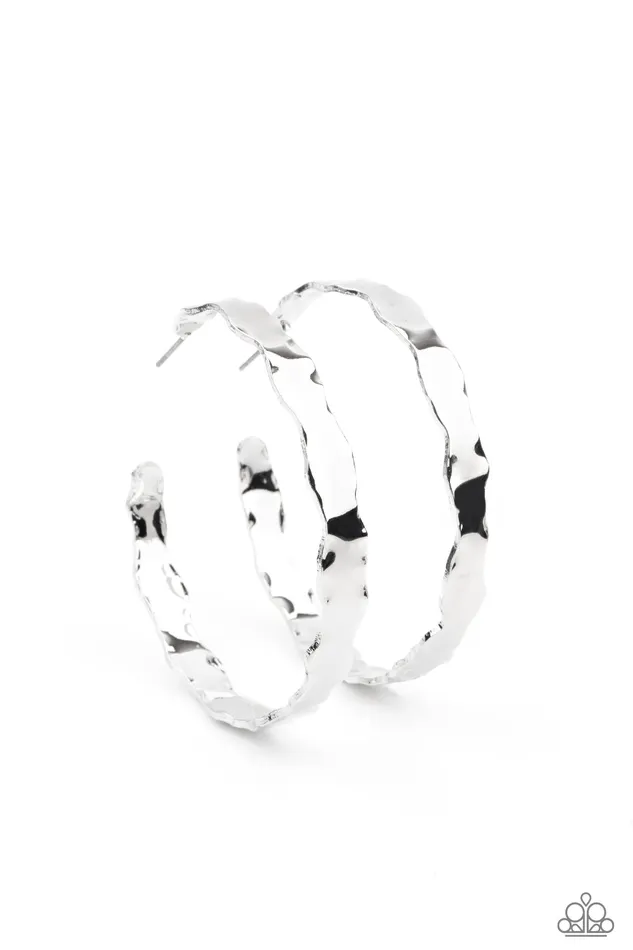 Rings Paparazzi Accessories Exhilarated Edge Silver