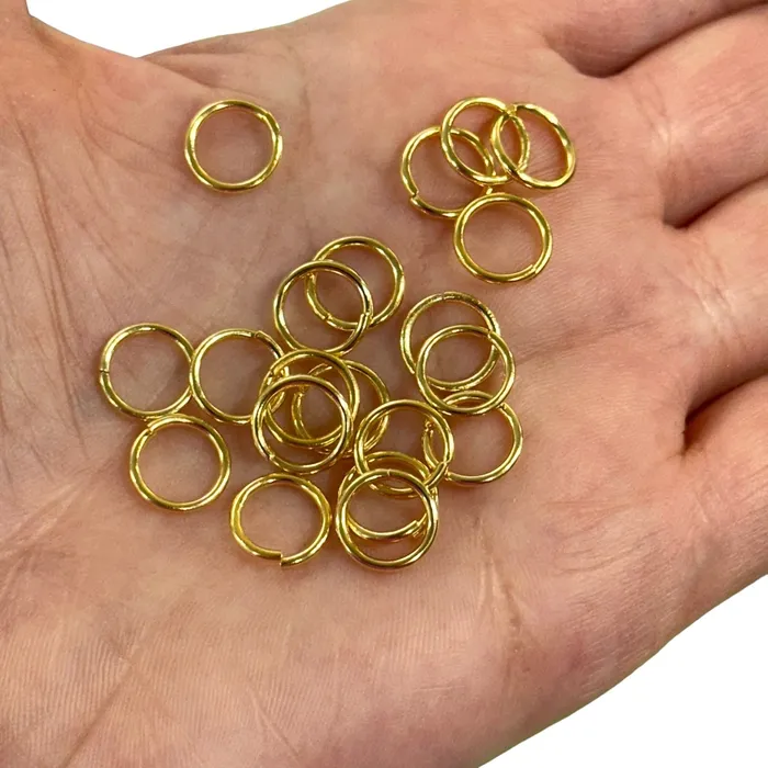 Rings Peppy Beads 10X12mm24Kt Gold Plated Strong Jump Rings 24Kt Gold Plated Open Jump Rings