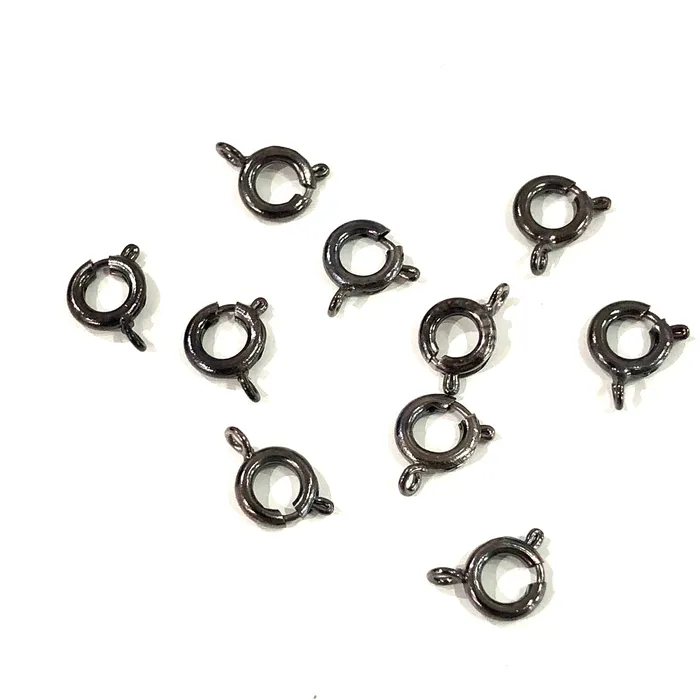 Rings Peppy Beads Gunmetal Spring Ring Clasps 10 Pcs in a pack