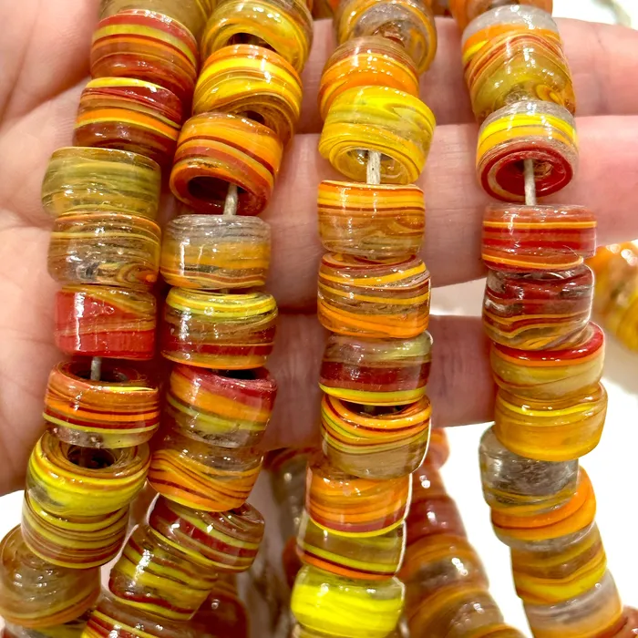 Rings Peppy Beads Turkish Artisan Hand Made Marbled Glass Large Ring Beads 25 Beads in a pack Rings Peppy Beads Turkish Artisan Hand Made Marbled Glass Large Ring Beads 25 Beads in a pack