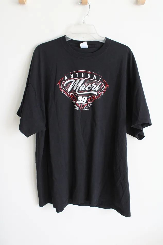 Rings Port And Company Anthony Marci Racing Black Tee 3XL