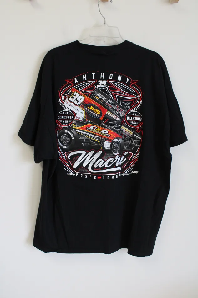 Rings Port And Company Anthony Marci Racing Black Tee 3XL