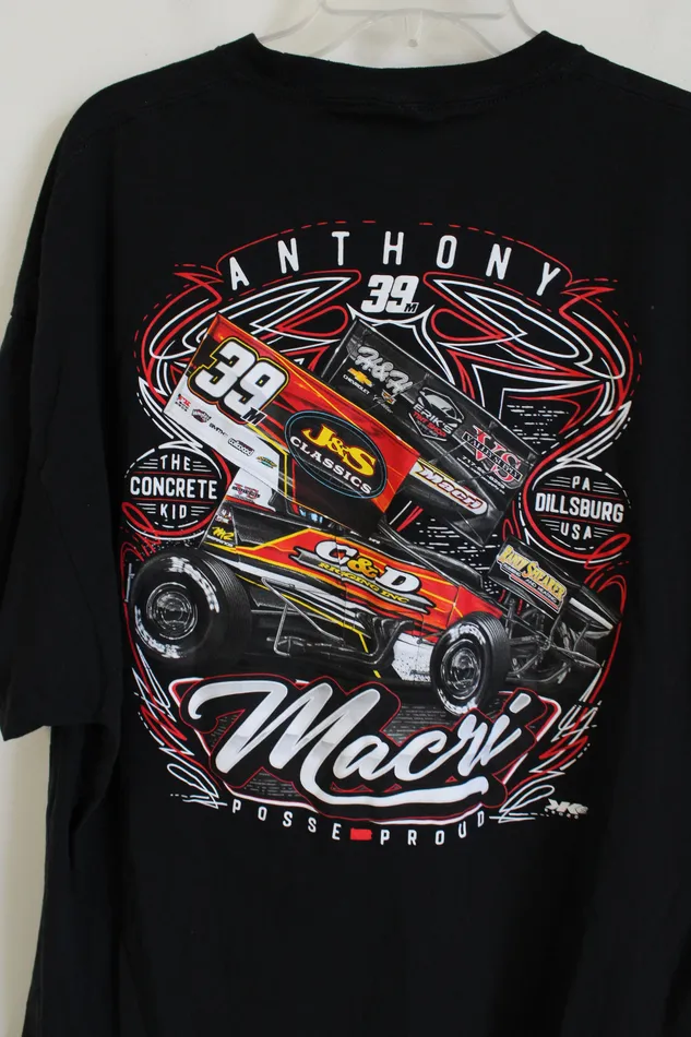 Rings Port And Company Anthony Marci Racing Black Tee 3XL