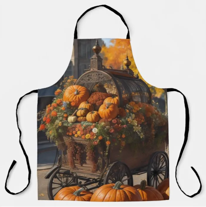 Rings Portraits by NC Pumpkin Harvest Elegance Apron