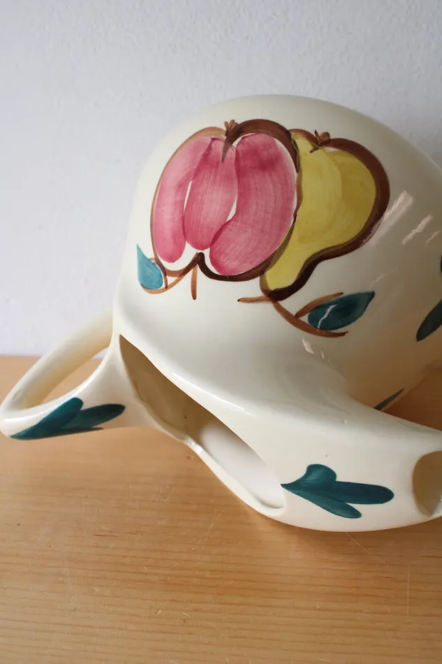 Rings Purinton Pottery Hand Painted Fruit Design Ceramic Pitcher Purinton Pottery
