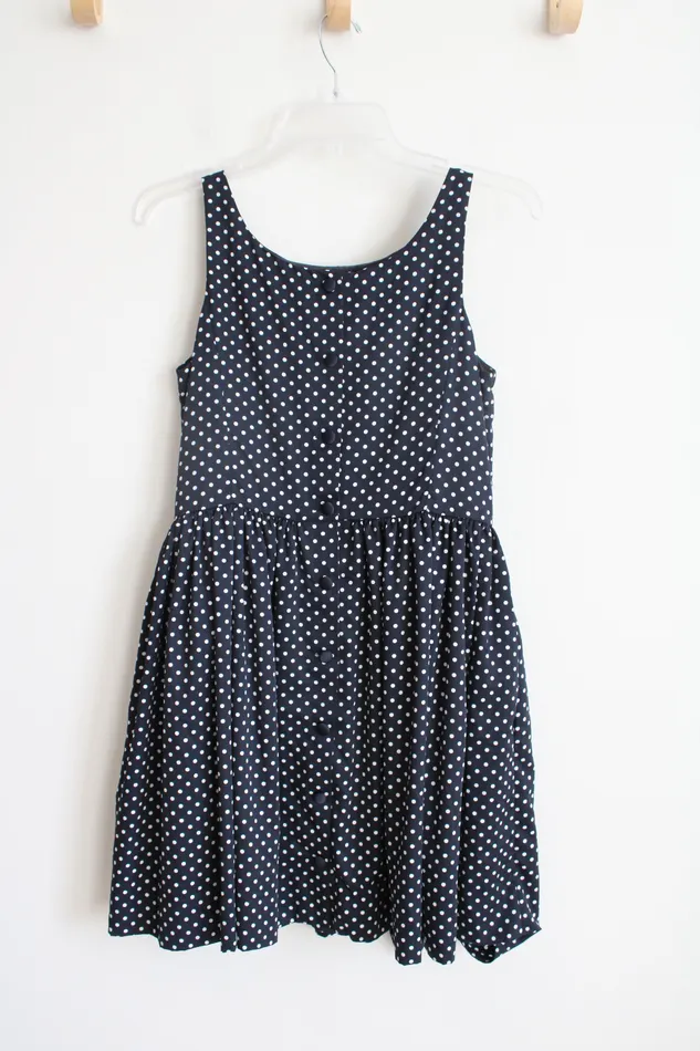 Rings Ralph Lauren Polo Ralpho Lauren Navy White Polka Dot Dress Youth 16