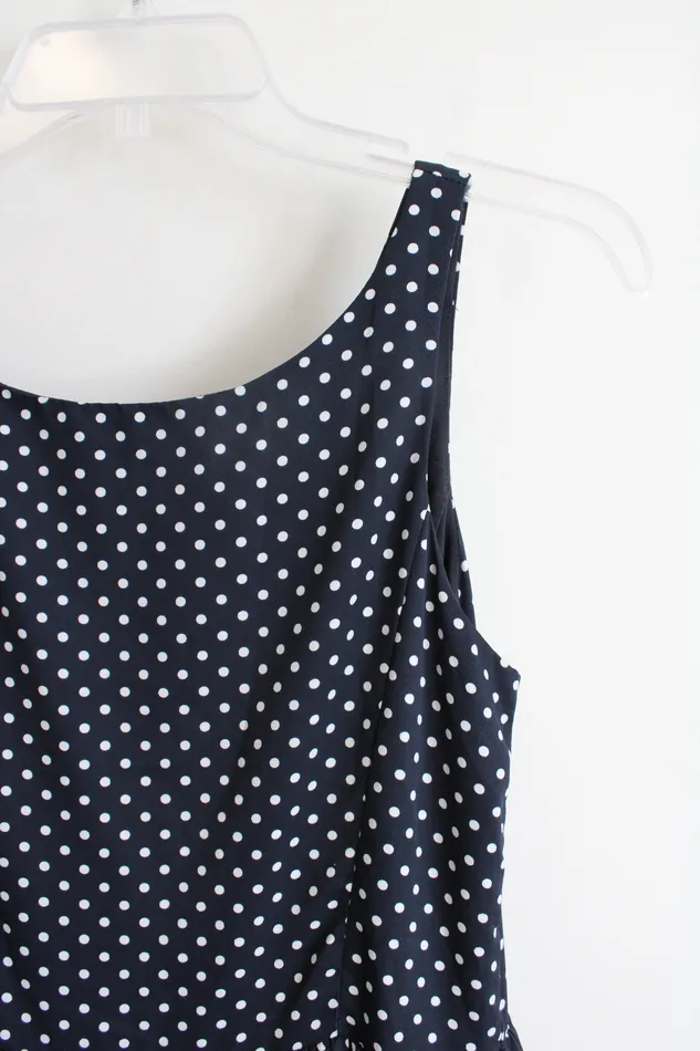 Rings Ralph Lauren Polo Ralpho Lauren Navy White Polka Dot Dress Youth 16