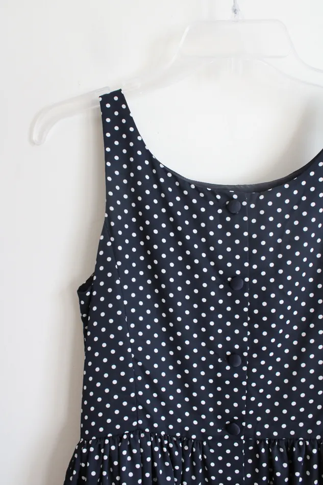 Rings Ralph Lauren Polo Ralpho Lauren Navy White Polka Dot Dress Youth 16
