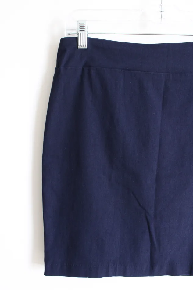 Rings Rekucci Rekucci Navy Blue Stretch Mini Skirt M