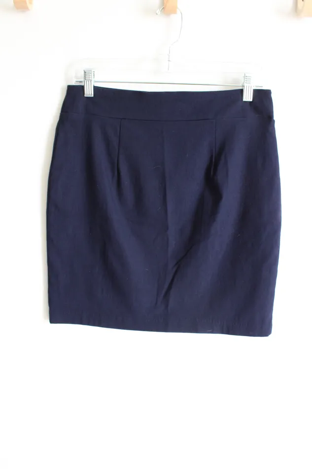 Rings Rekucci Rekucci Navy Blue Stretch Mini Skirt M