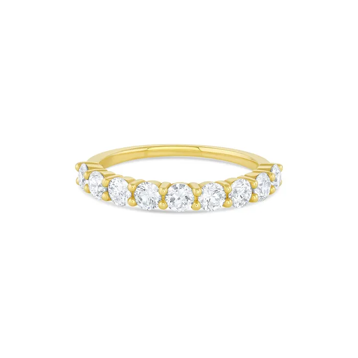 Rings Round Cut Lab Grown Diamond Band HalfEternity Consider Bridal