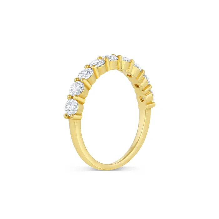 Rings Round Cut Lab Grown Diamond Band HalfEternity Consider Bridal