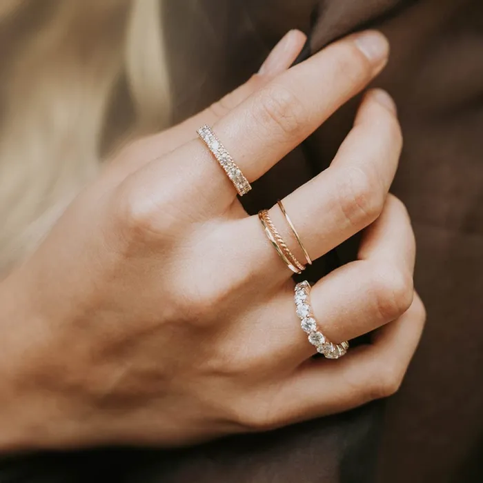 Rings Round Cut Lab Grown Diamond Band HalfEternity Consider Bridal