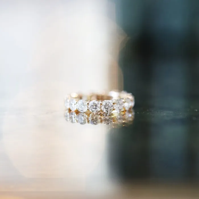 Rings Round Cut Lab Grown Diamond Band HalfEternity Consider Bridal