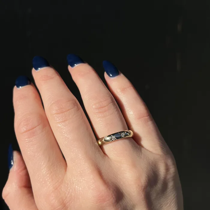 Rings Stuller 14K Yellow Gold 013 CTW Diamond Star Scatter Band