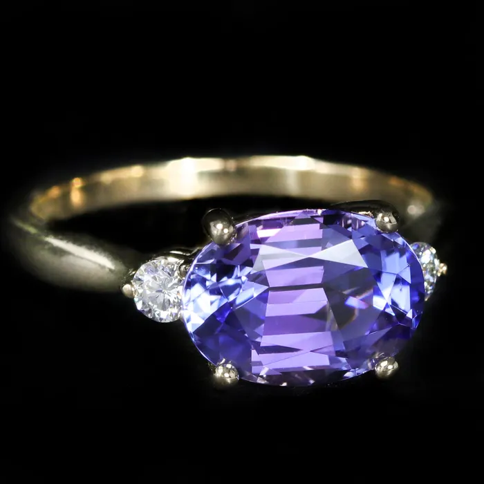 Rings Stuller 14K Yellow Gold 319 Carat Tanzanite and Diamond Ring