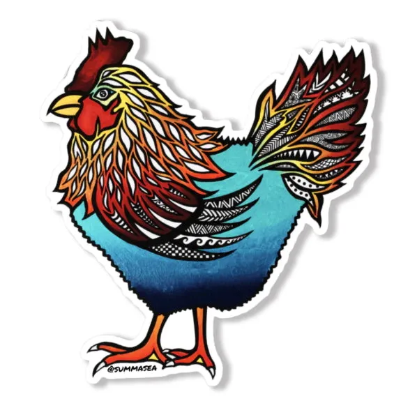 Rings SUMMASEA SummaSea Rooster Contourcut Vinyl Sticker