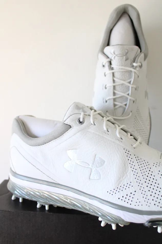 Rings Under Armour NEW Under Armour Team Tempo Tour White Silver Golf Cleat Size 9