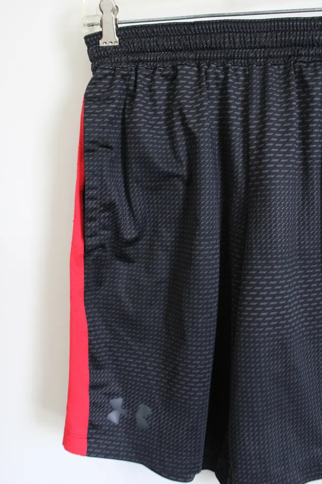 Rings Under Armour Under Armour Black Red Athletic Shorts S