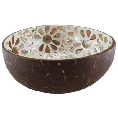 Rings WORLDBUYERS Handmade Mosaic Daisy Coconut Bowl