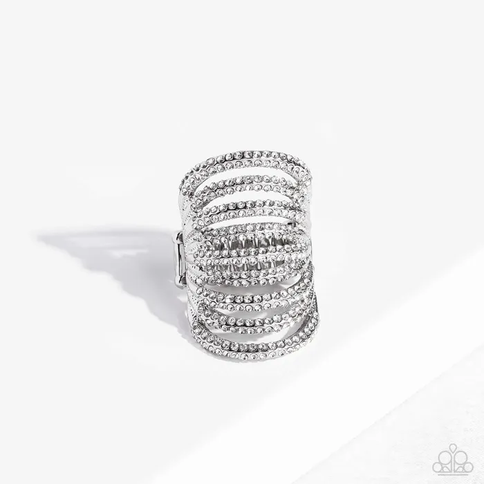Rippling Rarity White Paparazzi Accessories Rings