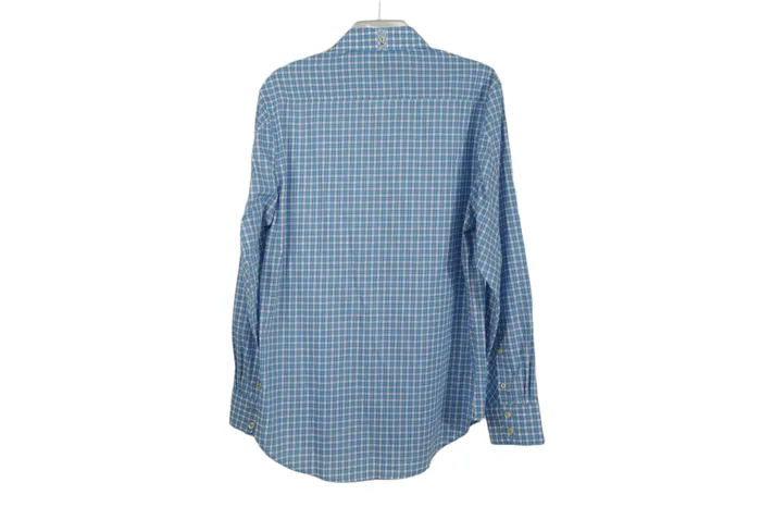 Robert Graham X Tailored Fit Blue Plaid Shirt L Robert Graham Rings
