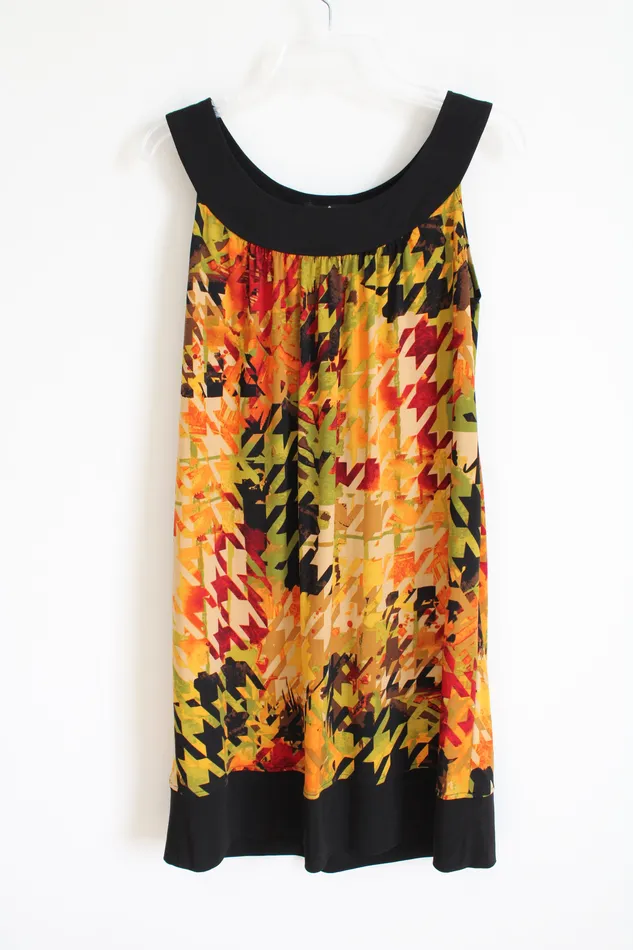 Ronni Nicole Earrings Ronni Nicole Yellow Patterned Houndstooth Dress 10