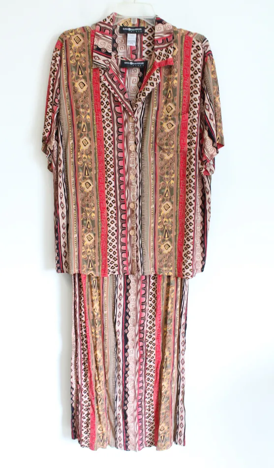 Sag Harbor Earrings Sag Harbor Vintage Aztec Patterned 2Piece Dress Top Set 1X Sag Harbor Earrings Sag Harbor Vintage Aztec Patterned 2Piece Dress Top Set 1X