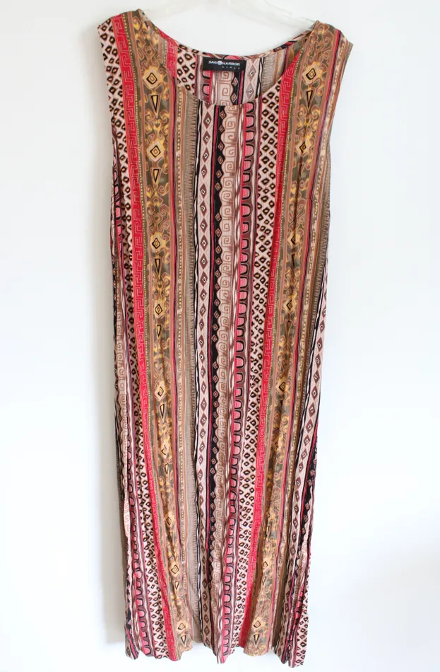 Sag Harbor Earrings Sag Harbor Vintage Aztec Patterned 2Piece Dress Top Set 1X