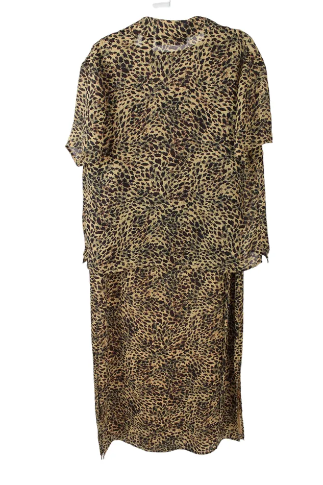 Sag Harbor Sag Harbor Leopard Print Chiffon Dress Top Set 12 Earrings