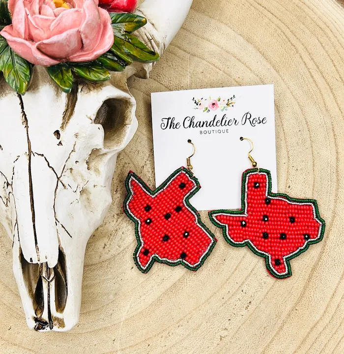 Seeded Texas Earrings The Chandelier Rose Boutique Earrings