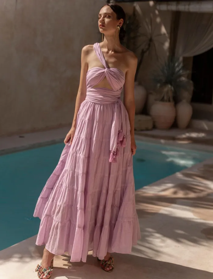 SELMA WOMEN BOHEMIAN MAXI DRESS Erika Pea Earrings