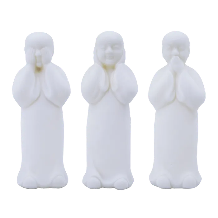 Set of 3 Monk Statues AB Home Earrings