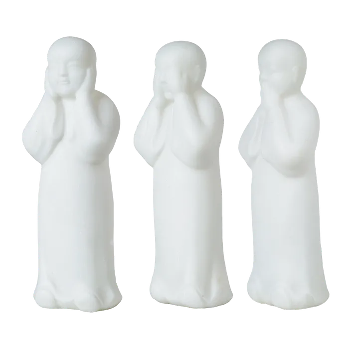 Set of 3 Monk Statues AB Home Earrings