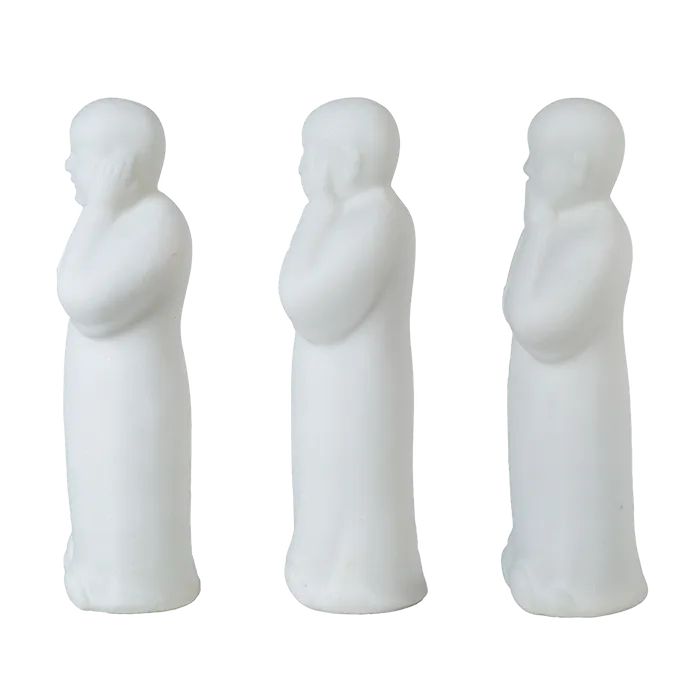 Set of 3 Monk Statues AB Home Earrings