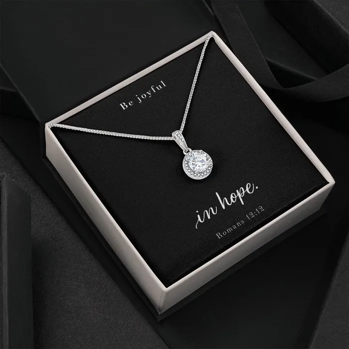 ShineOn Fulfillment Necklaces Cushion Cut Cubic Zirconia Crystal Necklace Romans 1212